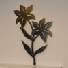 vægdekoration lilje sort med led lys